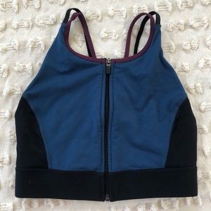 Lucy Activewear Zip Front Crop Bra